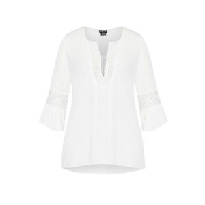 City Chic Romantic lace top ivory